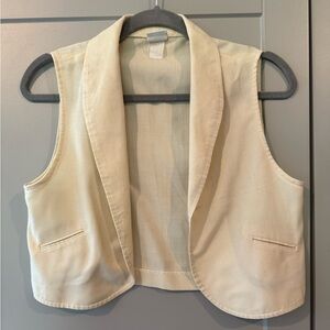 Vintage Sears Cream Vest with Collar